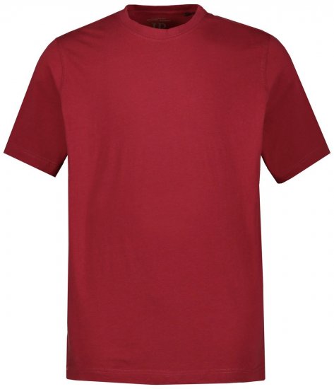 JP1880 702558 Kerek nyakú póló Sötétvörös - Pólók - Nagyméretű pólók - 2XL-14XL