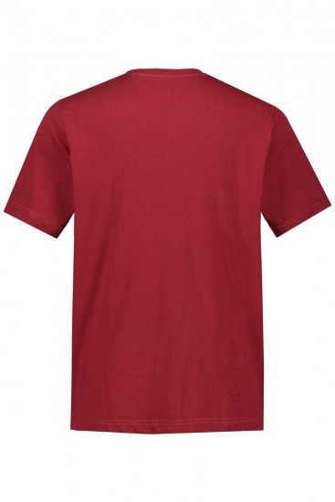 JP1880 702558 Kerek nyakú póló Sötétvörös - Pólók - Nagyméretű pólók - 2XL-14XL