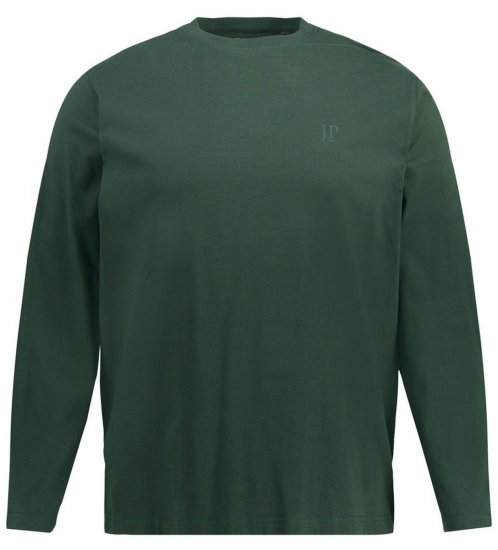 JP1880 Long Sleeve OEKO-TEX T-shirt Green - Pólók - Nagyméretű pólók - 2XL-14XL