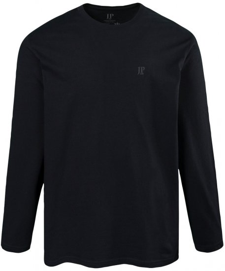 JP1880 702559 Hosszú ujjú póló Fekete - Pólók - Nagyméretű pólók - 2XL-14XL