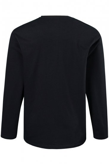 JP1880 702559 Hosszú ujjú póló Fekete - Pólók - Nagyméretű pólók - 2XL-14XL