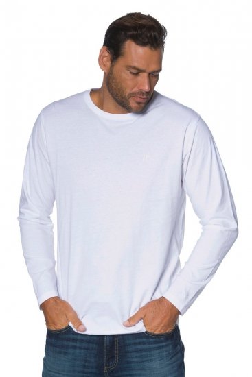 JP1880 702559 Hosszú ujjú póló Fehér - Pólók - Nagyméretű pólók - 2XL-14XL