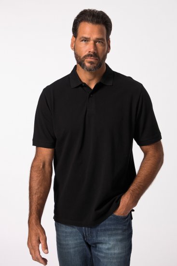 JP1880 702560 Pamut piké galléros póló Fekete - Pólóingek - Galléros Pólók 2XL-8XL - Pólóingek 2XL-8XL
