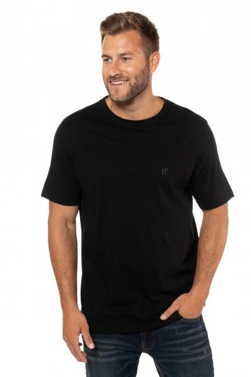 JP1880 702637 Kerek nyakú póló 2 darab Fekete - Pólók - Nagyméretű pólók - 2XL-14XL