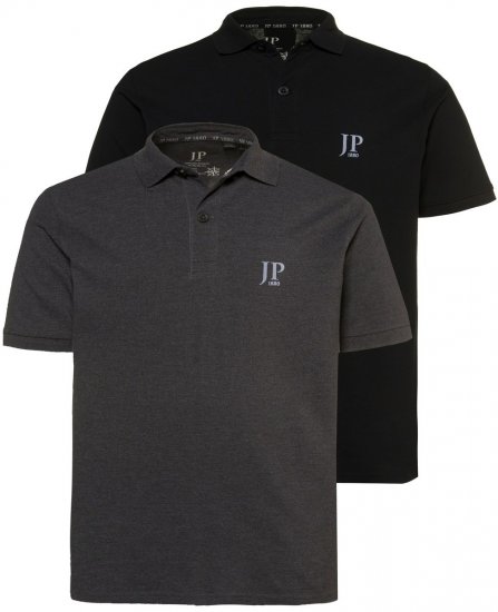 JP1880 704317 Galléros póló 2 darab Sötétszürke - Pólóingek - Galléros Pólók 2XL-8XL - Pólóingek 2XL-8XL