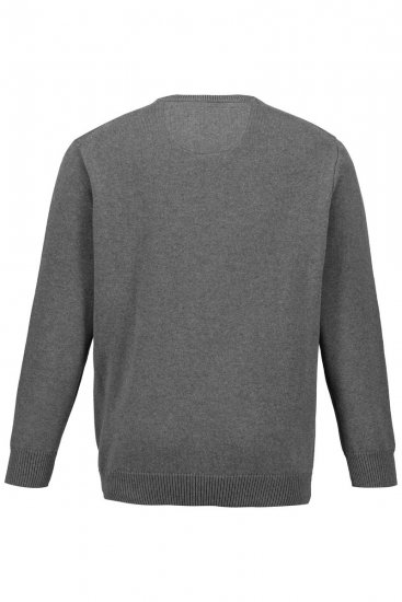 JP1880 708261 Kötött pulóver kerek nyakkal Szürke melírozott - Pulóverek & kapucnis pulóverek - Pulóverek & Kapucnis pulóver 2XL-12XL