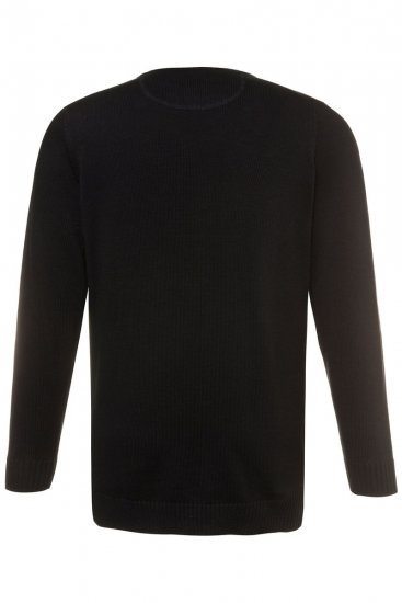 JP1880 708261 Kötött pulóver kerek nyakkal Fekete - Pulóverek & kapucnis pulóverek - Pulóverek & Kapucnis pulóver 2XL-12XL