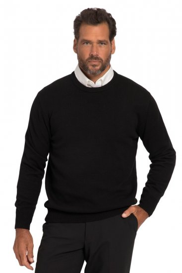 JP1880 708261 Kötött pulóver kerek nyakkal Fekete - Pulóverek & kapucnis pulóverek - Pulóverek & Kapucnis pulóver 2XL-12XL