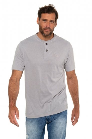 JP1880 708420 Henley póló 2 darab Szürke melírozott - Pólók - Nagyméretű pólók - 2XL-14XL