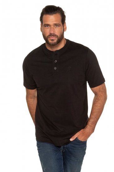 JP1880 708420 Henley póló 2 darab Fekete - Pólók - Nagyméretű pólók - 2XL-14XL