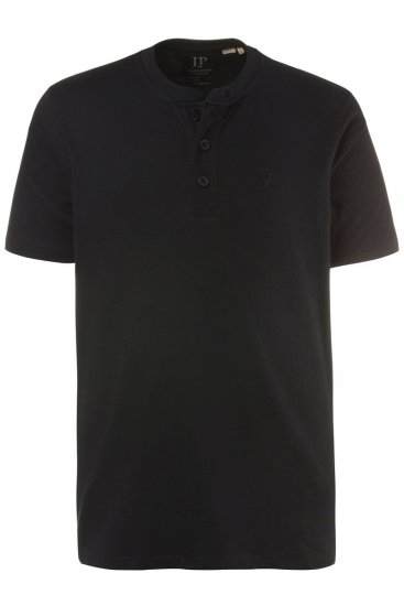 JP1880 708420 Henley póló 2 darab Fekete - Pólók - Nagyméretű pólók - 2XL-14XL