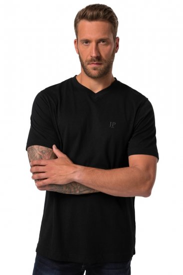 JP1880 711318 V-nyakú póló 2 darab Fekete - Pólók - Nagyméretű pólók - 2XL-14XL