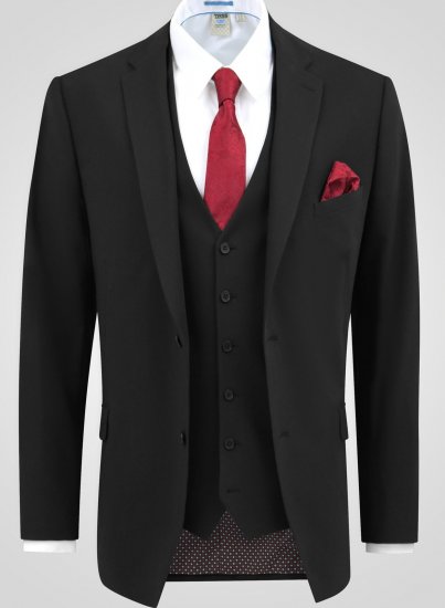 D555 Ted 4 Way Stretch Tailored Suit Jacket Fekete - Öltönyök - Nagyméretű öltönyök