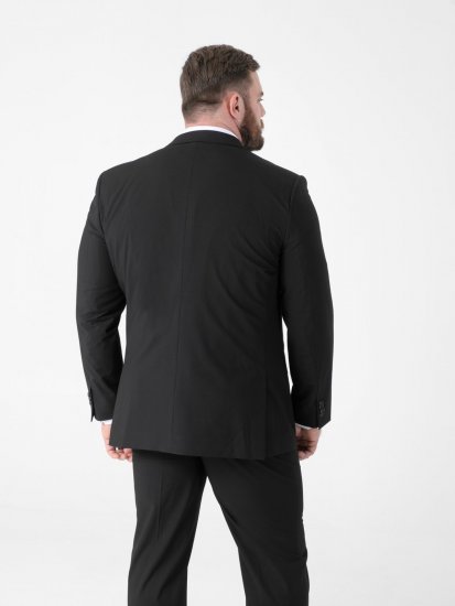 D555 Ted 4 Way Stretch Tailored Suit Jacket Fekete - Öltönyök - Nagyméretű öltönyök