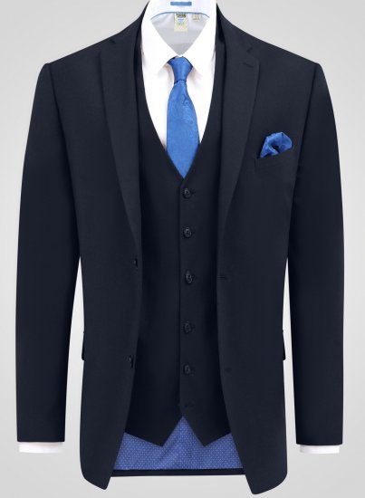 D555 Ted 4 Way Stretch Tailored Suit Jacket Tengerészkék - Öltönyök - Nagyméretű öltönyök