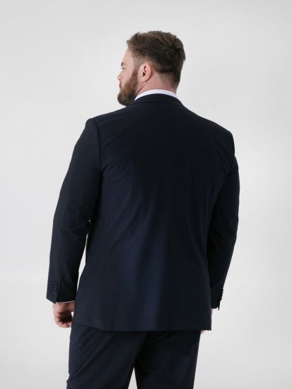 D555 Ted 4 Way Stretch Tailored Suit Jacket Tengerészkék - Öltönyök - Nagyméretű öltönyök
