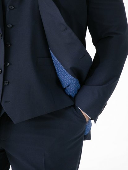 D555 Ted 4 Way Stretch Tailored Suit Jacket Tengerészkék - Öltönyök - Nagyméretű öltönyök