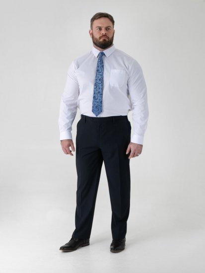 D555 Ted 4 Way Stretch Tailored Trouser Tengerészkék - Öltönyök - Nagyméretű öltönyök