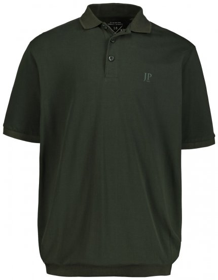 JP1880 712617 Hasra szabott galléros póló Sötét oliva - Pólóingek - Galléros Pólók 2XL-8XL - Pólóingek 2XL-8XL