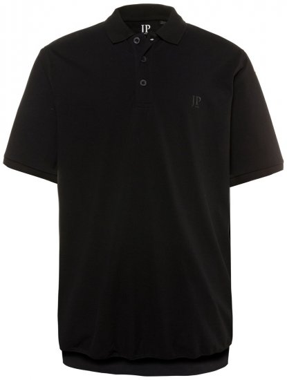 JP1880 712617 Hasra szabott galléros póló Fekete - Pólóingek - Galléros Pólók 2XL-8XL - Pólóingek 2XL-8XL