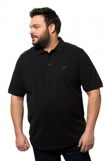 JP1880 712617 Hasra szabott galléros póló Fekete - Pólóingek - Galléros Pólók 2XL-8XL - Pólóingek 2XL-8XL