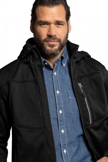 JP1880 714279 Softshell dzseki polár béléssel Fekete - Kabátok - Nagyméretű Kabátok - 2XL-8XL