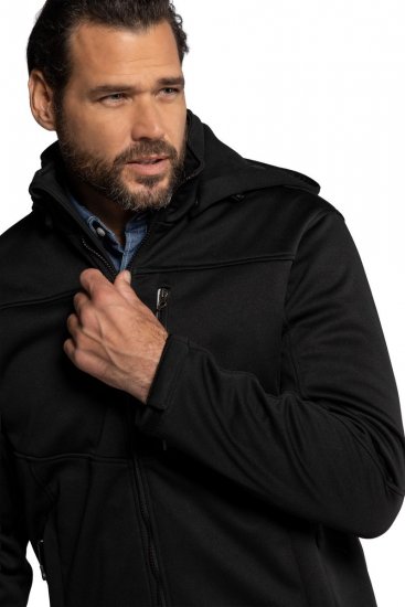 JP1880 714279 Softshell dzseki polár béléssel Fekete - Kabátok - Nagyméretű Kabátok - 2XL-8XL