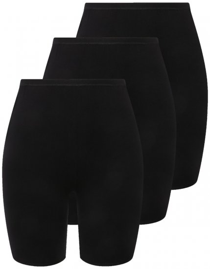 Ulla Popken 716595 Női boxeralsók 3 db Fekete - Alsók - 