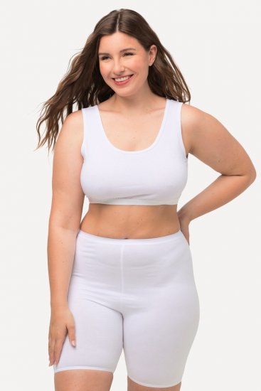 Ulla Popken 716595 Női boxeralsók combvédővel 3 db Fehér - Alsók - 