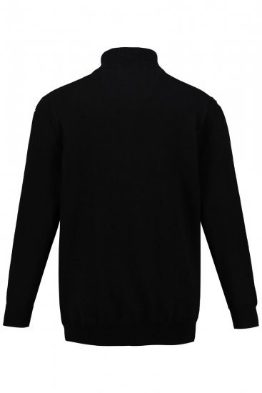 JP1880 716842 Kötött pulóver cipzáras gallérral Fekete - Pulóverek & kapucnis pulóverek - Pulóverek & Kapucnis pulóver 2XL-12XL