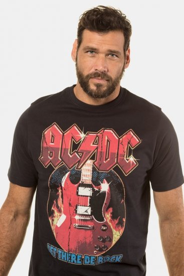 JP1880 ACDC - Let There Be Rock Vintage looking Band T-Shirt Black - Pólók - Nagyméretű pólók - 2XL-14XL