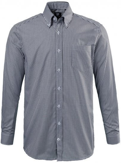 JP1880 722859 Hosszú ujjú kockás ing Fekete - Ingek - Ingek 2XL-10XL