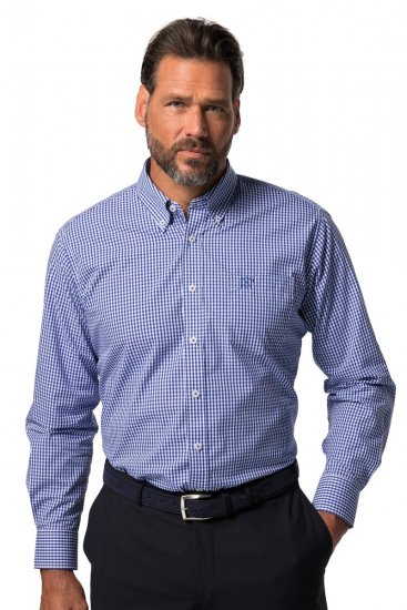 JP1880 722859 Hosszú ujjú kockás ing Világoskék - Ingek - Ingek 2XL-10XL