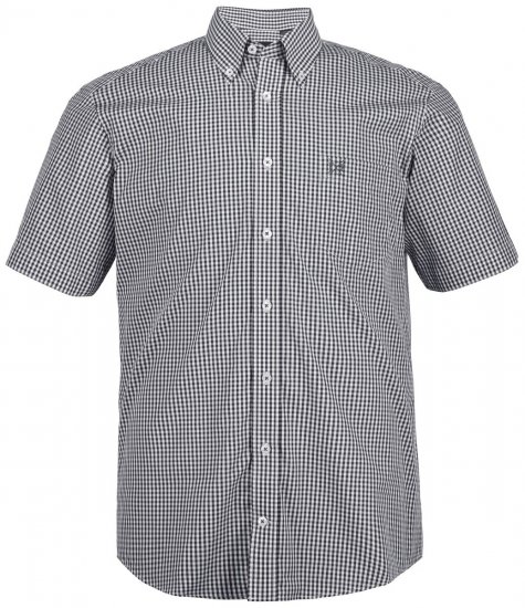 JP1880 722860 Rövid ujjú kockás ing Fekete - Ingek - Ingek 2XL-10XL