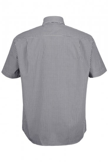 JP1880 722860 Rövid ujjú kockás ing Fekete - Ingek - Ingek 2XL-10XL