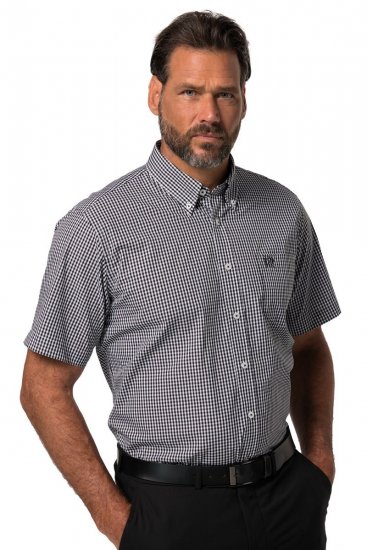 JP1880 722860 Rövid ujjú kockás ing Fekete - Ingek - Ingek 2XL-10XL