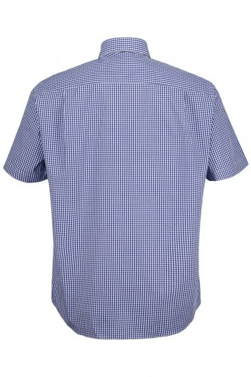 JP1880 722860 Rövid ujjú kockás ing Világoskék - Ingek - Ingek 2XL-10XL