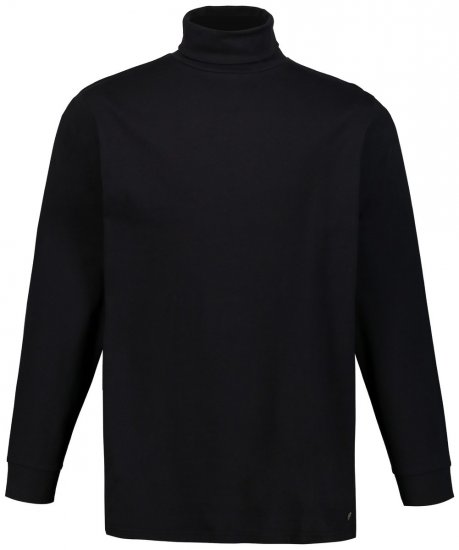 JP1880 723303 Hosszú ujjú garbó Fekete - Pulóverek & kapucnis pulóverek - Pulóverek & Kapucnis pulóver 2XL-12XL