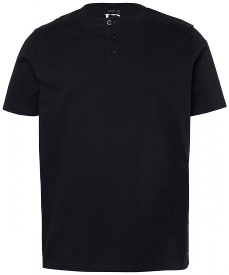 JP1880 726695 Henley póló Fekete TALL - TALL pólók - TALL Pólók