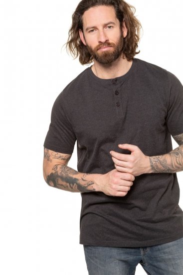 JP1880 726695 Henley póló Sötétszürke - Pólók - Nagyméretű pólók - 2XL-14XL