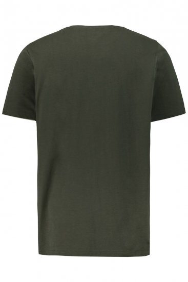 JP1880 726695 Henley póló Sötét oliva - Pólók - Nagyméretű pólók - 2XL-14XL