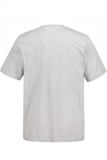 JP1880 726695 Henley póló Szürke melírozott - Pólók - Nagyméretű pólók - 2XL-14XL