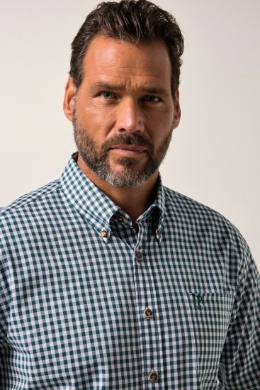 JP1880 Shirt Checked Traditional Long Sleeve Jade - Alkalmi ruházat - Ünnepi ruházat – Ünnepelj stílusosan és kényelmesen