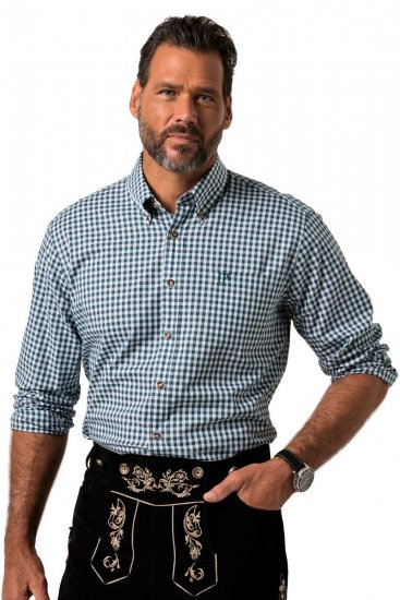 JP1880 Shirt Checked Traditional Long Sleeve Jade - Alkalmi ruházat - Ünnepi ruházat – Ünnepelj stílusosan és kényelmesen