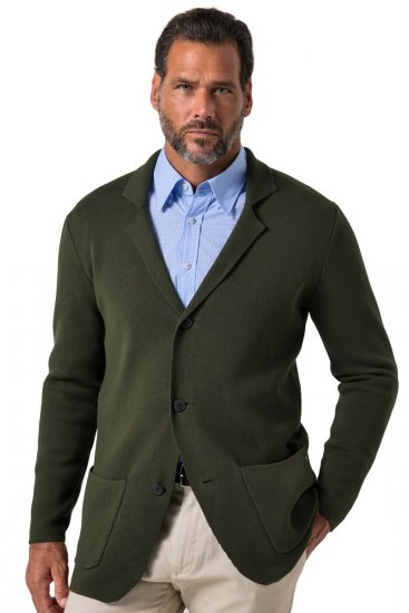 JP1880 Milano Flexnamic Kötött zakó Sötét oliva - Öltönyök - Nagyméretű öltönyök