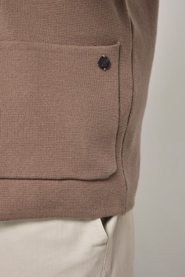 JP1880 Milano Flexnamic Kötött zakó Dióbarna - Öltönyök - Nagyméretű öltönyök