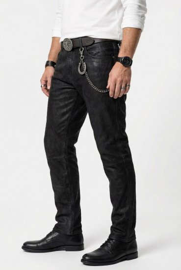 JP1880 Leather Pants Regular Fit Buffalo Nubuck Dark Brown - Farmer & nadrág - Farmer és nadrág - W40-W70