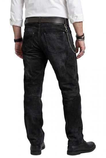 JP1880 Leather Pants Regular Fit Buffalo Nubuck Dark Brown - Farmer & nadrág - Farmer és nadrág - W40-W70