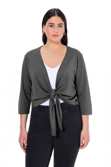 Ulla Popken 794514 Megkötős jersey bolero Antracit - Bolerók - 