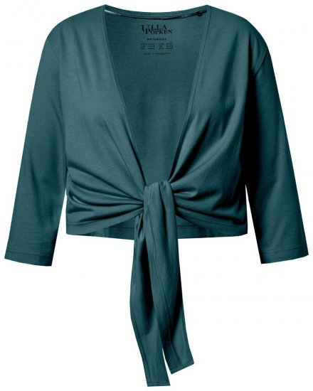 Ulla Popken 794514 Megkötős jersey bolero Petrol - Bolerók - 